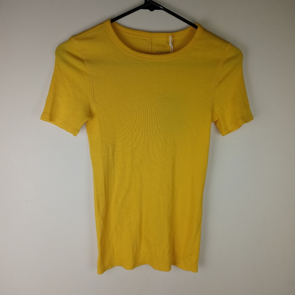 Everlane The Luxe Micro-Rib Crew Tee Size S